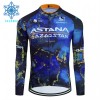Maglia 2024 Astana Qazaqstan Manica Lunga Winter Invernale Blu Maglia 2024 Astana Qazaqstan Manica Lunga Winter Invernale Blu